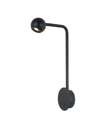 EYES * APLIQUE LED CON INTERRUPTOR NEGRO 6W 3000K